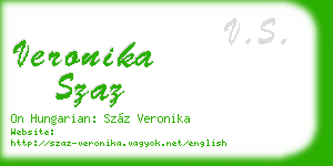 veronika szaz business card