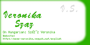 veronika szaz business card